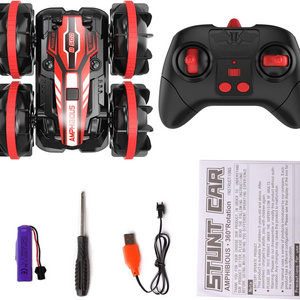 Amphibious Remote Control Car 4WD Remote Controlled Off-Road Toy Waterproof RC Stunt Car All Terrain Beach Pool Water Toy