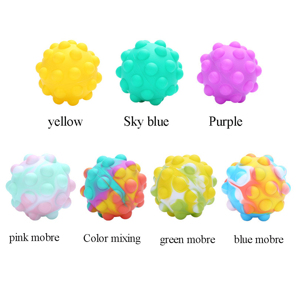 Poppers Its 3D Squeeze Anti-Pressure Pop Balls Push Bubble Its Sensory Toys Squishy Fidget Ball