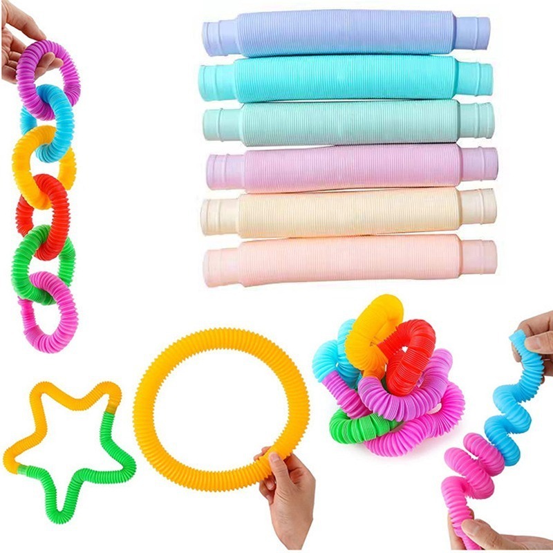 Fun Telescopic Tube Vent Play Occupational Therapy Toy Mini Popular Color for Children's