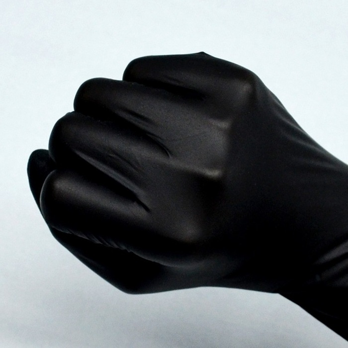 black nitrile glovees powder free strong chemical resistance disposable nitrile glovees for tattoo