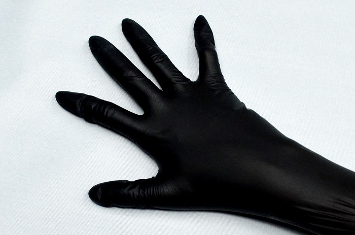 black nitrile glovees powder free strong chemical resistance disposable nitrile glovees for tattoo