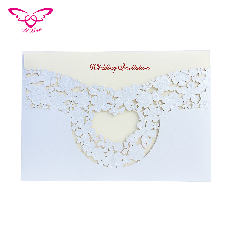 Sweet Love Design Luxurious Wedding Invitation Card