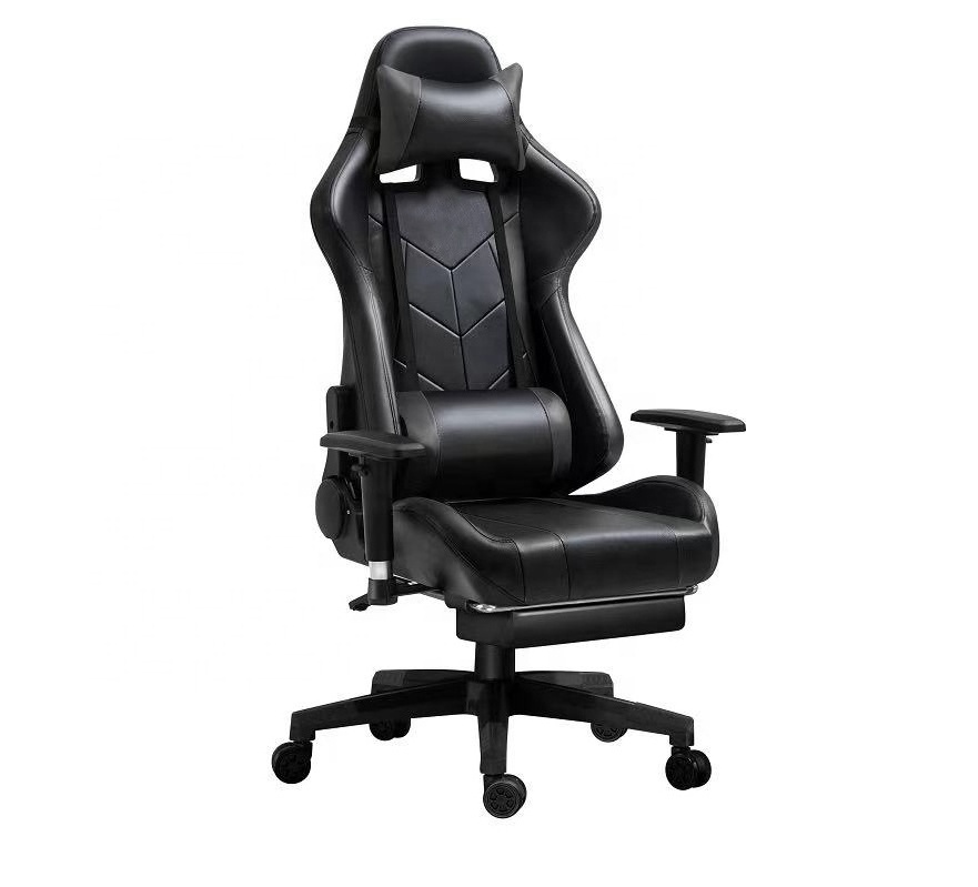 Latest Gaming Chair With Led Light Full Black Rgb Led Game Chair with Customize Logo Heavy Duty Esport VR Racing Chair