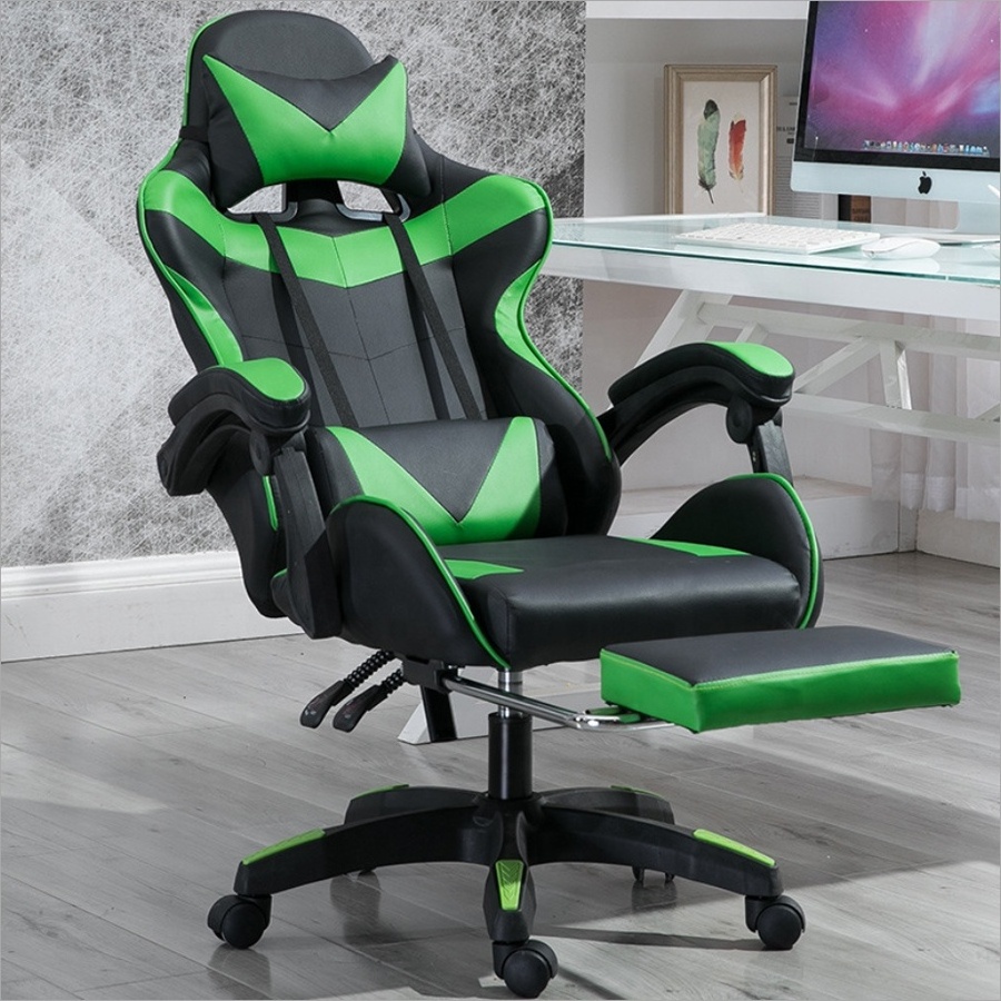 Free Sample Factory Price Red Gamer Gaming Office Silla Chair And Table For Sale Massage Computer Racing Chair With Footrest