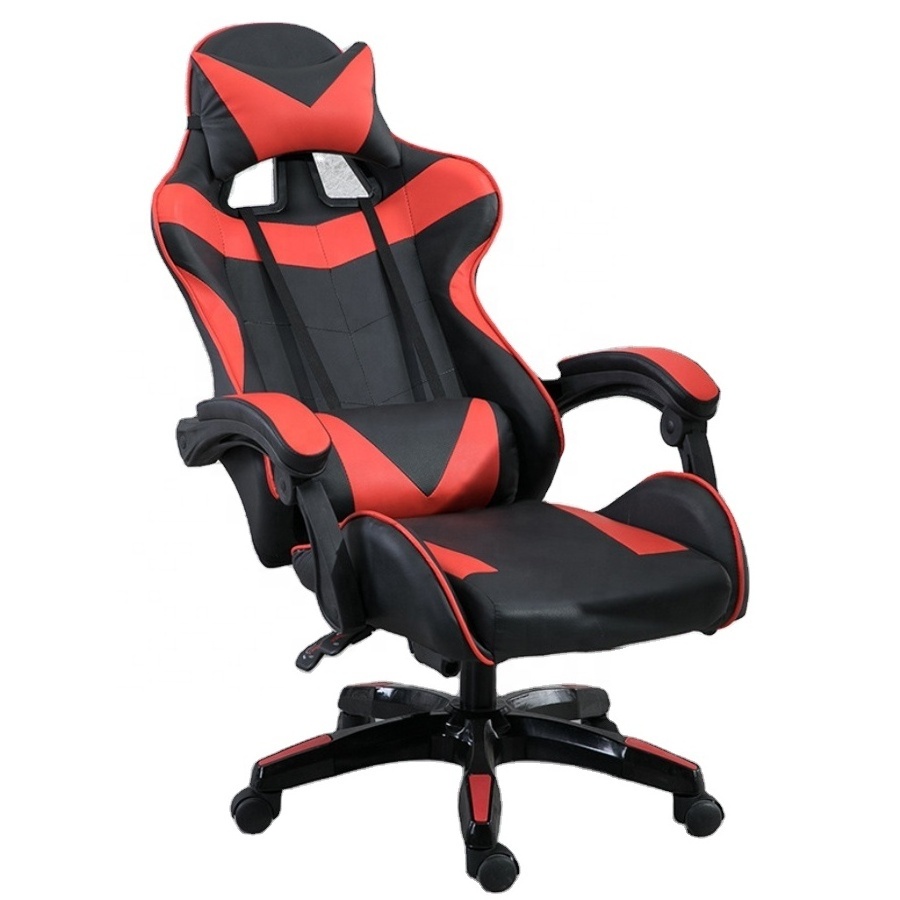 Free Sample Factory Price Red Gamer Gaming Office Silla Chair And Table For Sale Massage Computer Racing Chair With Footrest