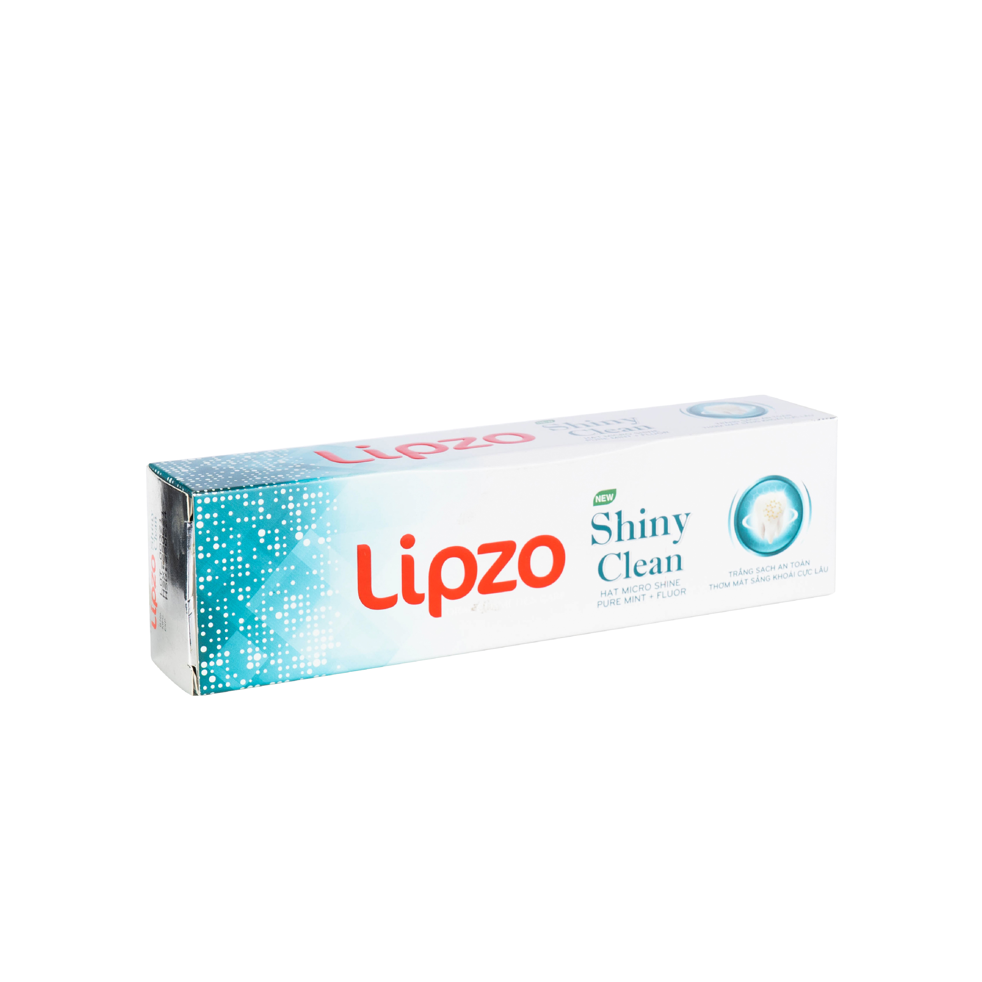 Lipzo Shiny Clean toothpaste with millions of ultra-fine Micro Shine particles  and Combination of clear gel cream