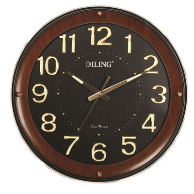 DILING 50cm Elegant Home Decoration wall clock glass quartz wall clock 3d large digital glow silent Round wall clock