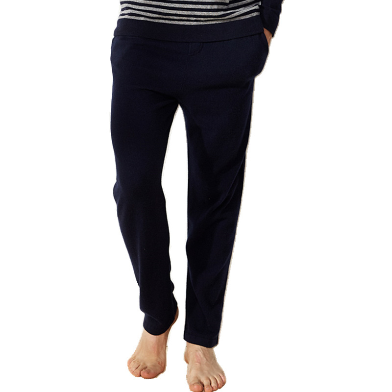 Men cashmere sweatpants knitted men sweatpants joggers