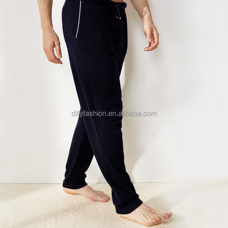 Men cashmere sweatpants knitted men sweatpants joggers