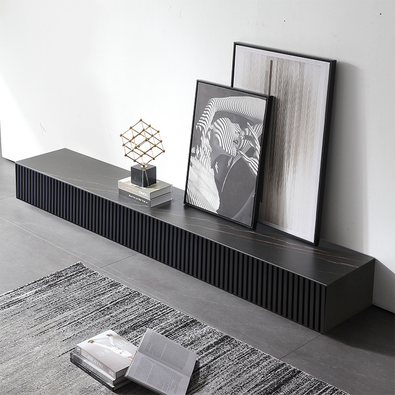 modern simple  TV cabinet coffee table with sintered stone living room  furniture TV stands floor table