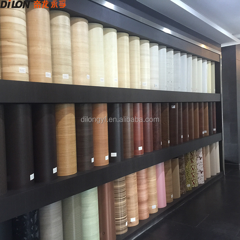 wood grain pvc vacuum press membrane sheet