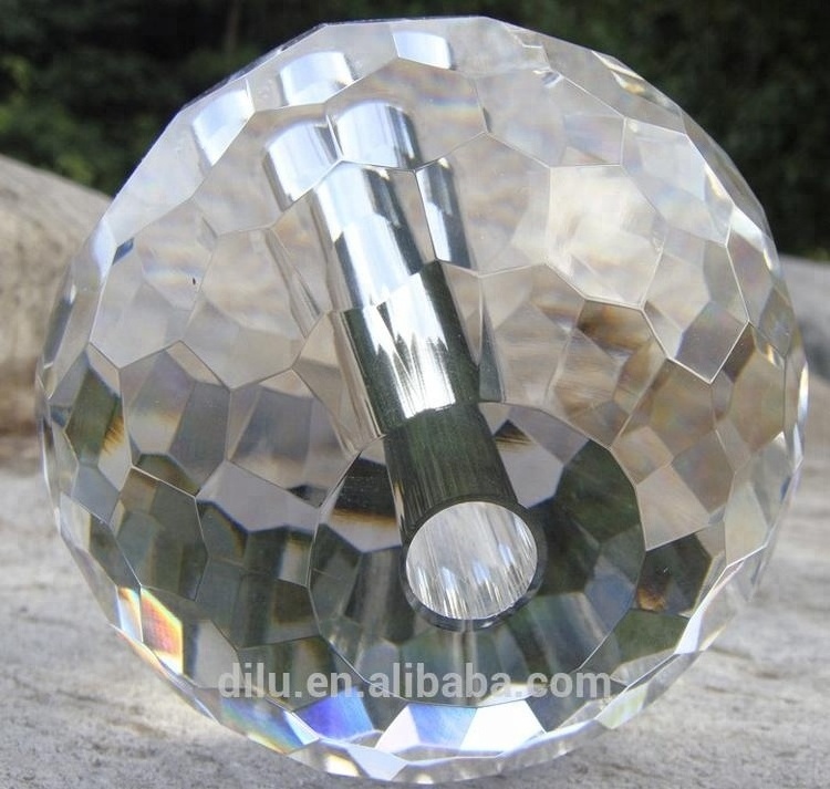 Wholesale Faced clear crystal ball 20mm 40mm 60mm 80mm 100mm Faceted Hollow glass balls with hole Drilled Crystal Glass Ball