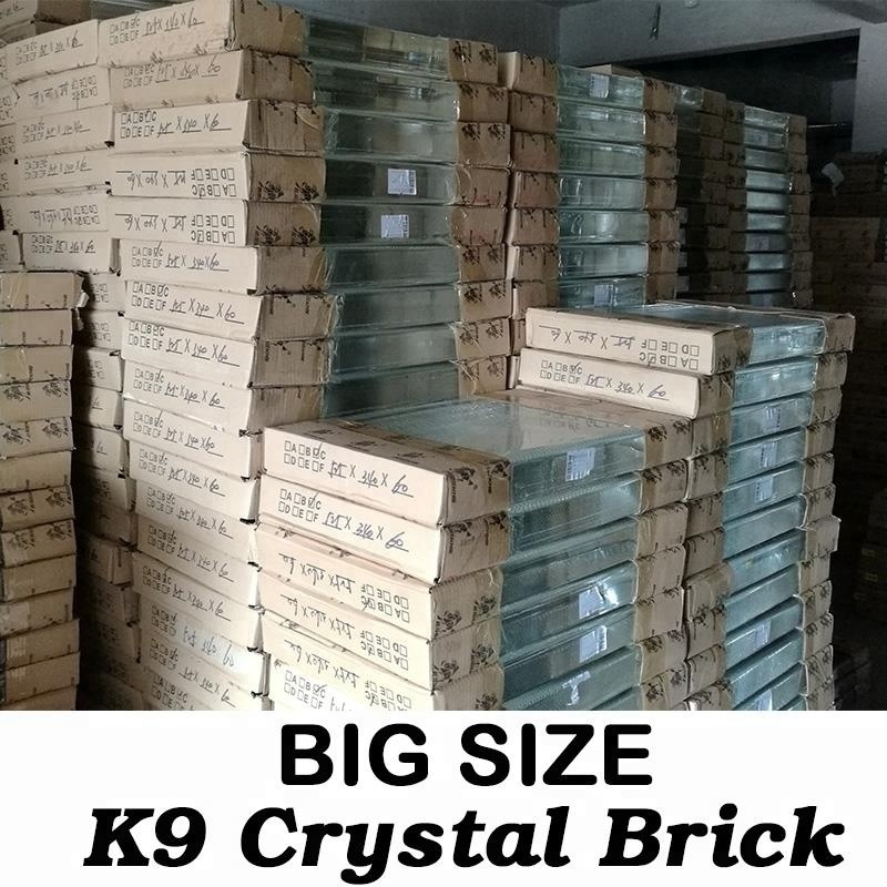 High Quality Building material crystal eagle wall brick indoor K9 Glass Brick Raw Material dimensions