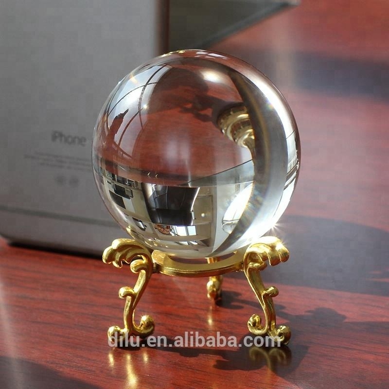 40mm 60mm 80mm Personalized Small K9 Crystal Glass Decorative 3d Glass Crystal Earth Globe Crystal World Map Balls With Stand