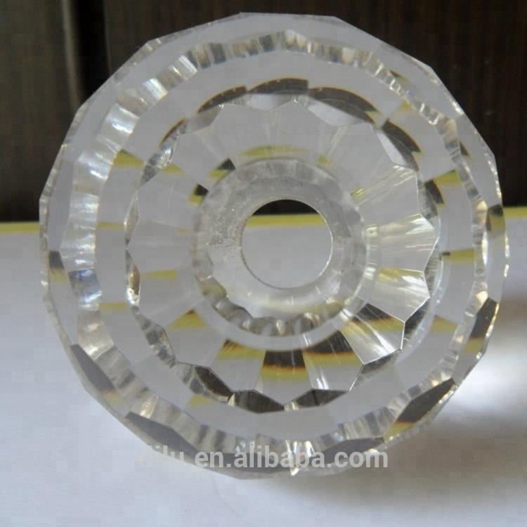 Wholesale Faced clear crystal ball 20mm 40mm 60mm 80mm 100mm Faceted Hollow glass balls with hole Drilled Crystal Glass Ball