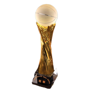 Custom Metal Blank Crystal Glass Trophy Basketball/football Trophies Award For Recognition Prize