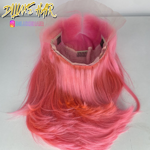 Diluxehair high quality raw virgin Bone Straight Bob Wigs colorful short glueless wig hair vendor 13x4 Full Lace Front Human Hai