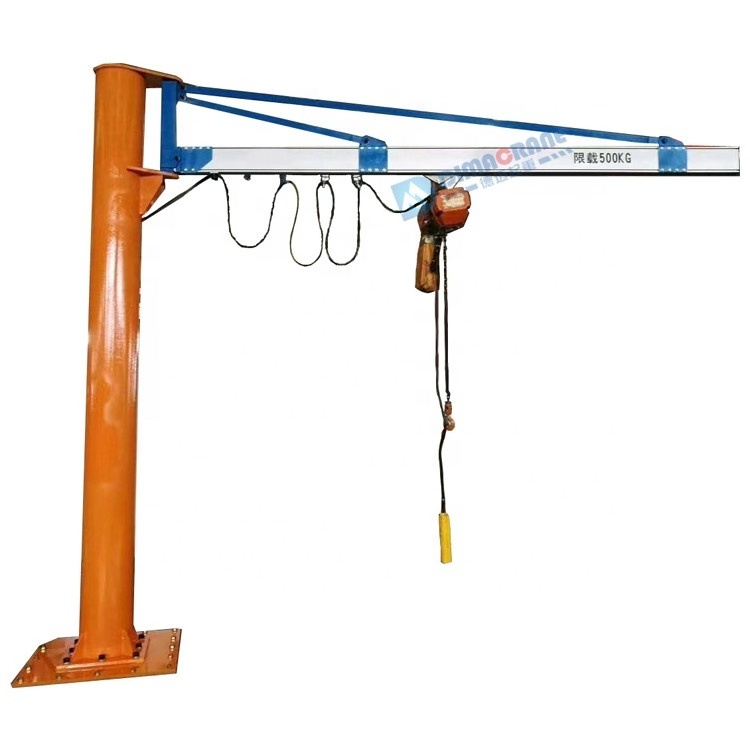 Aluminum design 500kg floor mounted electric hoist jib crane Philippines