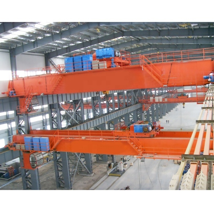 QD model 300 ton 320  European 350 Ton double girder beam used electric overhead traveling bridge cranes in workshop for sale