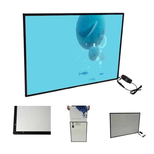 Multiple Size Lighting Menu Board Advertising Ultra Thin Glass Light Box