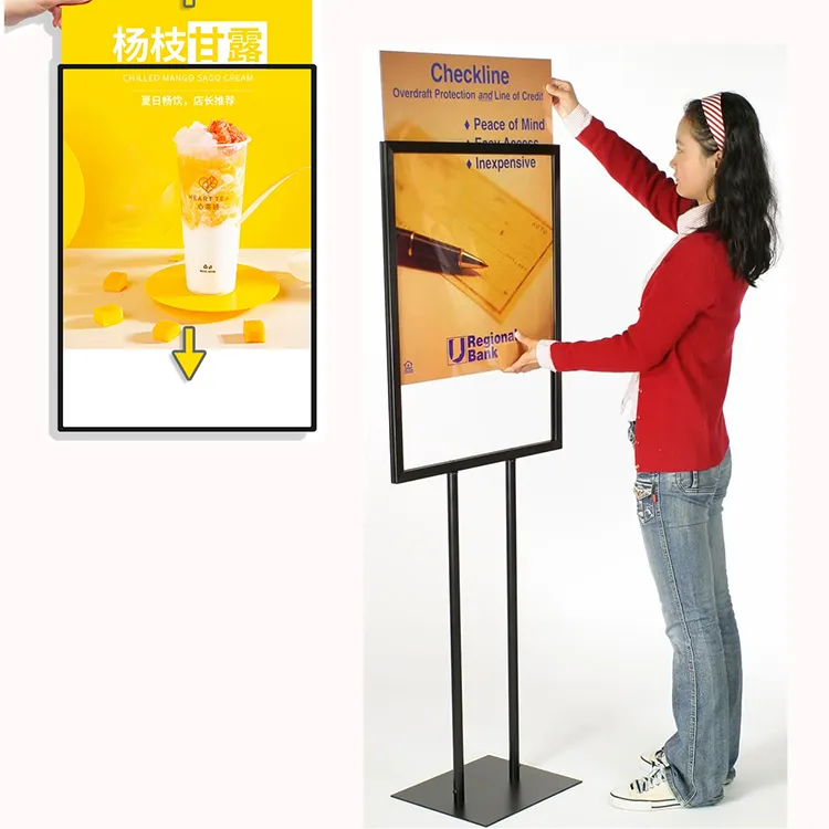 2023 New Style Led Advertising Sign Board Floor Standing Display Stand Backlit Board Illuminated Light Box Sign