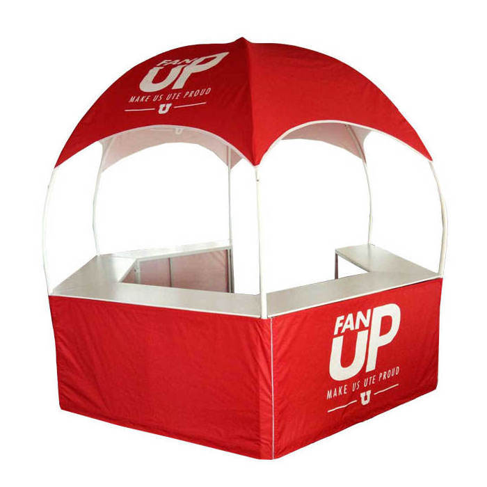 New Custom MOQ 1pc 3m Folding Gazebo Tent For Cotton Candy Energy Drinks Selling Kiosk Round Shaped Dome Tent