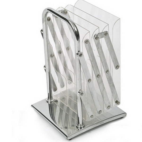 Stylish Literature Stand with 4 Tier Acrylic A4 Holders Folded Brochure Holder