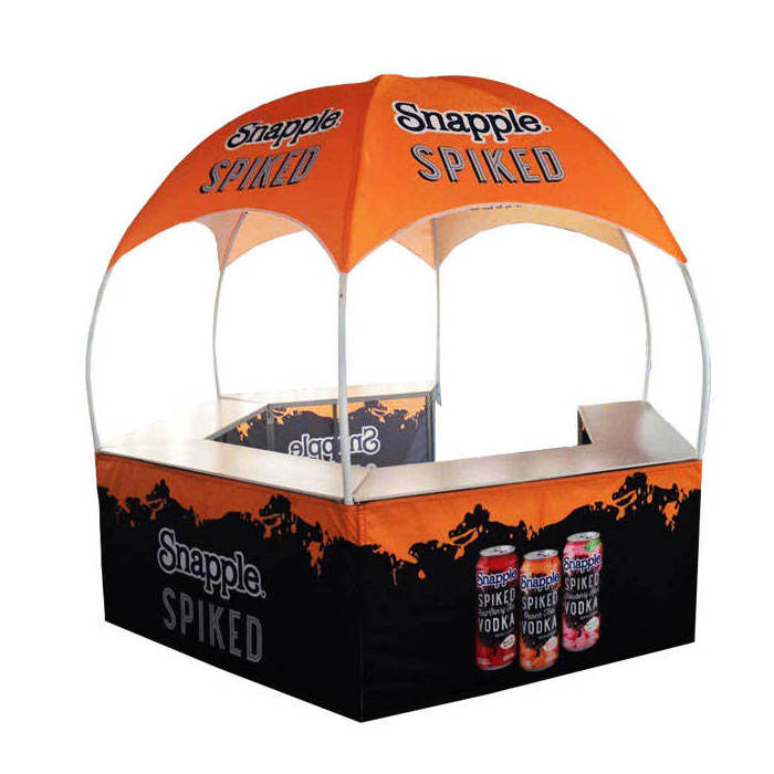 New Custom MOQ 1pc 3m Folding Gazebo Tent For Cotton Candy Energy Drinks Selling Kiosk Round Shaped Dome Tent