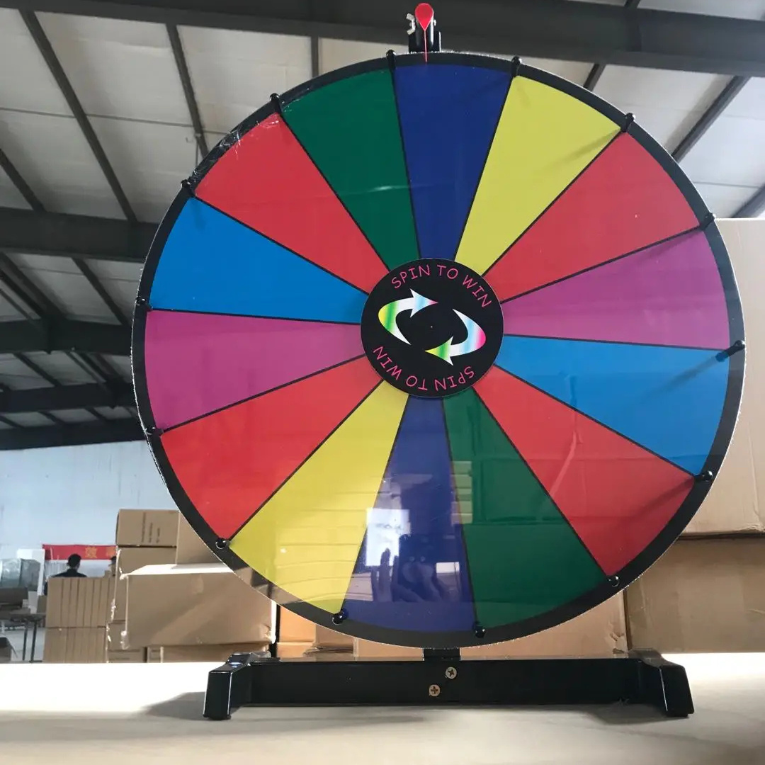 24 inch Dry Erase Roulette Prize Spin Wheel Of Fortune For Carnival Games