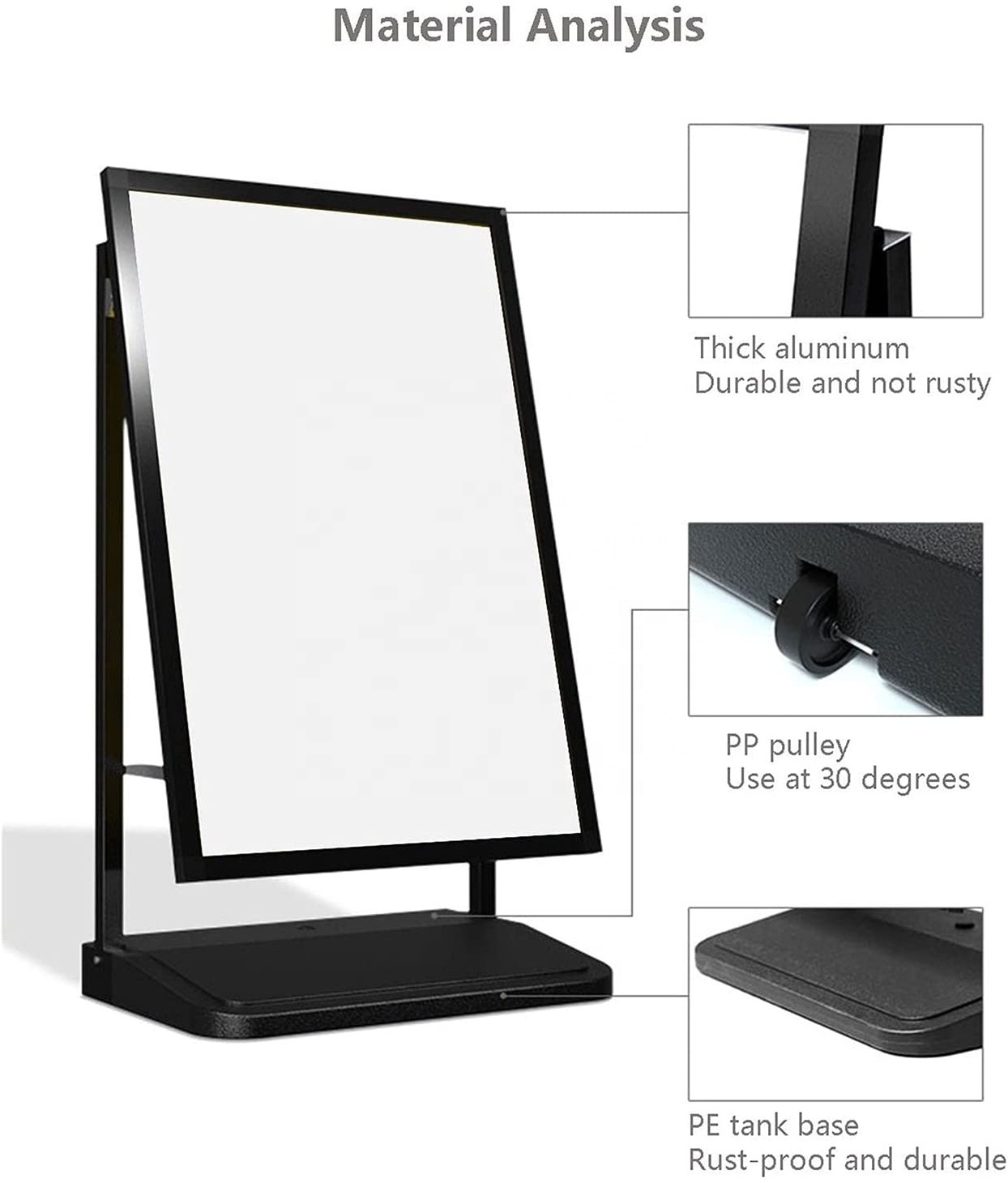 Outdoor Poster Stand Windproof Billboard Poster Holder Sign Holder Advertising Display Holder Notice Stand