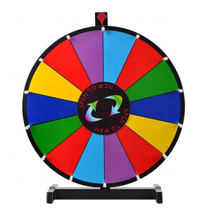 24 inch Dry Erase Roulette Prize Spin Wheel Of Fortune For Carnival Games