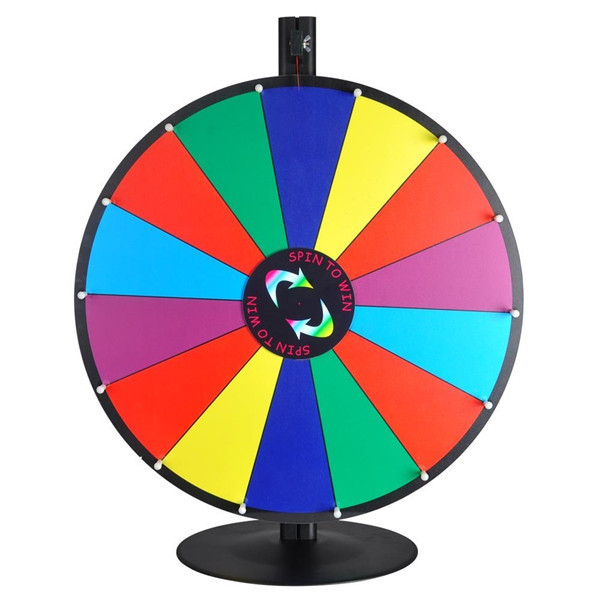 15inch metal base  table top Prize Wheel 14 Slots with Color Dry Erase wheel of fortune Trade Show Fortune Spin Game