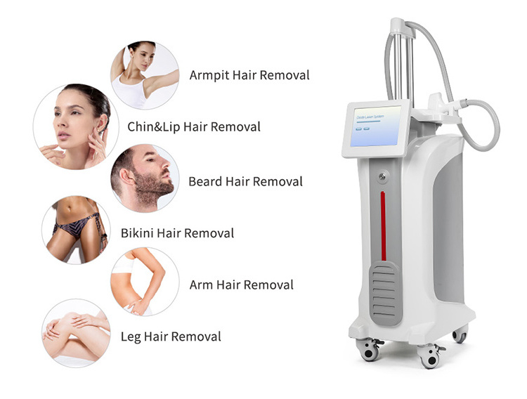 Strong Power 2000w 640nm 1470nm 808nm Red Laser Diode Beauty Hair Removal Machine for Body Face