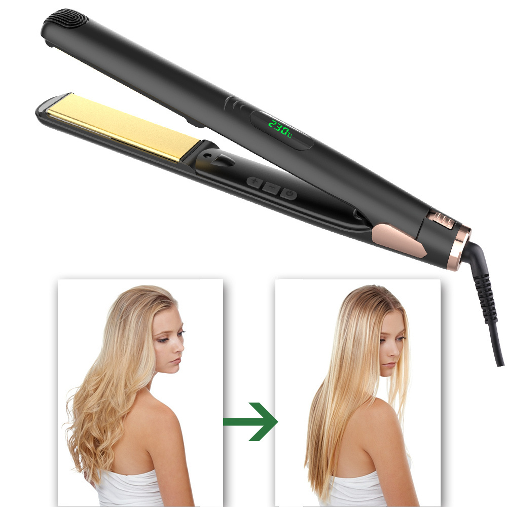 Lescolton New Arrival Flat Hair Straightening Iron Ceramic Tourmaline  2 in 1 Hair Straightener And Curler