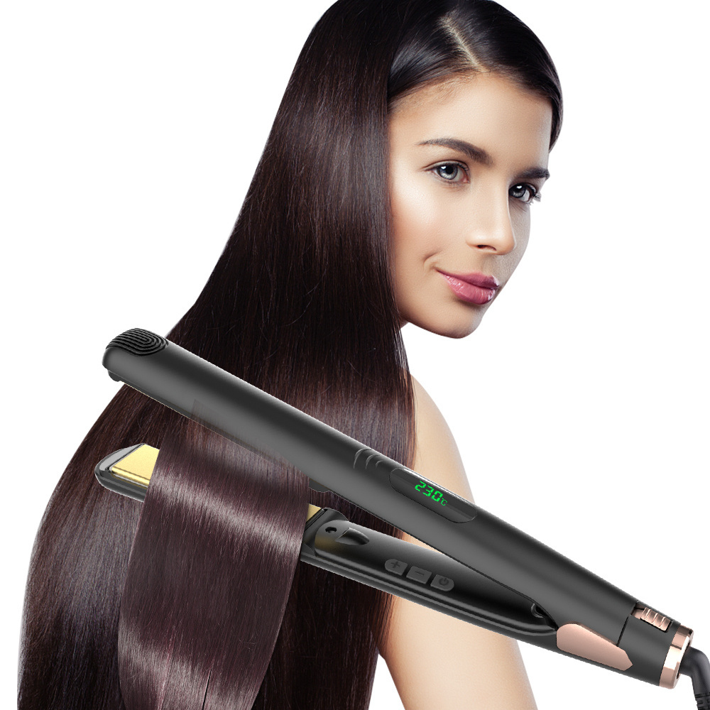 Lescolton New Arrival Flat Hair Straightening Iron Ceramic Tourmaline  2 in 1 Hair Straightener And Curler