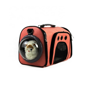 Space Capsule Dog Pet Carrier Bag Waterproof Pu Leather Portable Breathable Cat Carrying Bags Space Capsule Dog Pet Carrier Bag