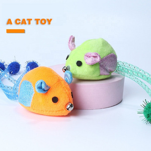 2023 New Design Long Tail Mouse Teaser Cat Toys With Catnip Pet Toy Plush Cat Toy