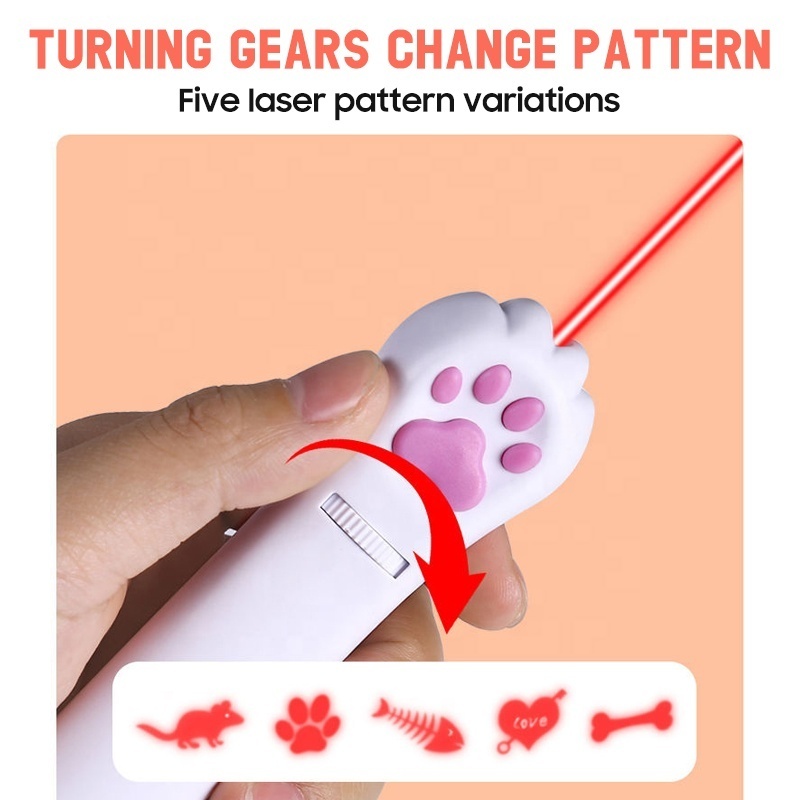 MUST HAVES toy for Cat Paw Red Laser Pointer Exercise Interactive Cat Toy Update USB Charge Cat Laser Toy