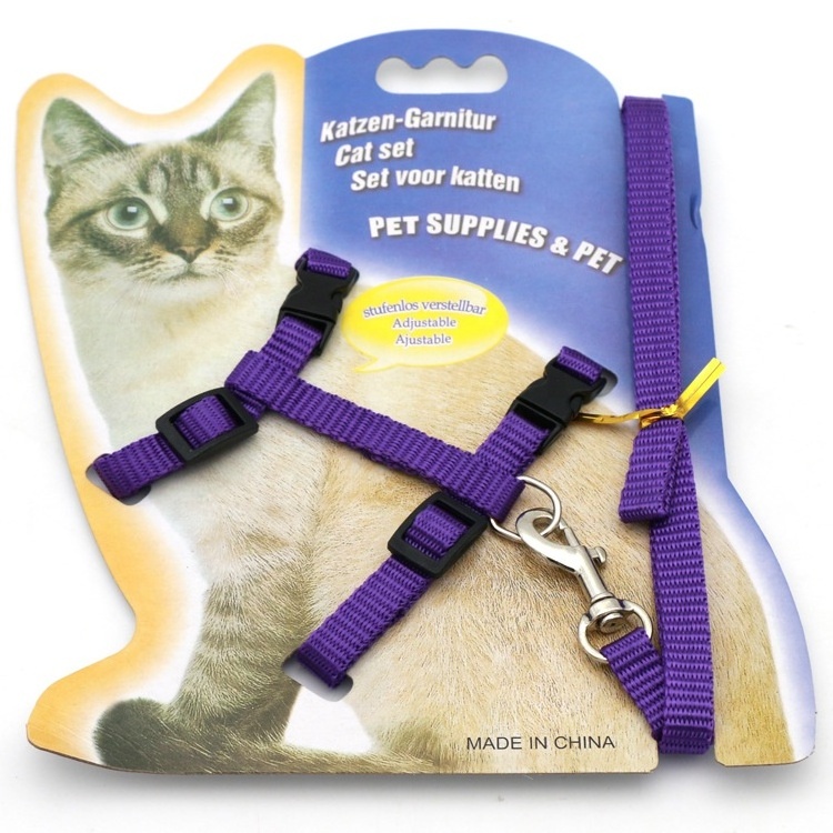 Pet Supplies Walking Travel Small Pet Dog Cat Harness And Leash Nylon Adjustable Cat Harness