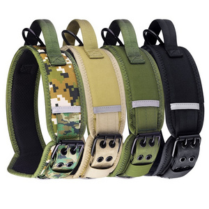 New Design Tactical Dog Collar with Handle Heavy Duty Camo Dog Collars For Medium Large Pet Collar