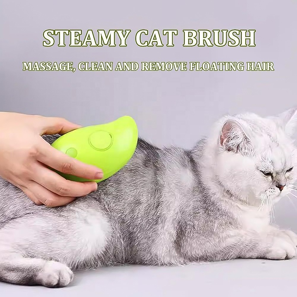 3 in 1 Pet Brushes Self Cleaning Steam Cat Brush for Dog Removing Tangled and Loosse Hair cat steamy brush