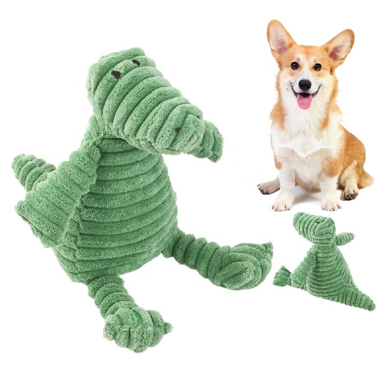 Cute Animal Dog Plush Toy Interactive Crocodile Stuffed Plush Pet Toys Relieve Boredom Toys For Dogs