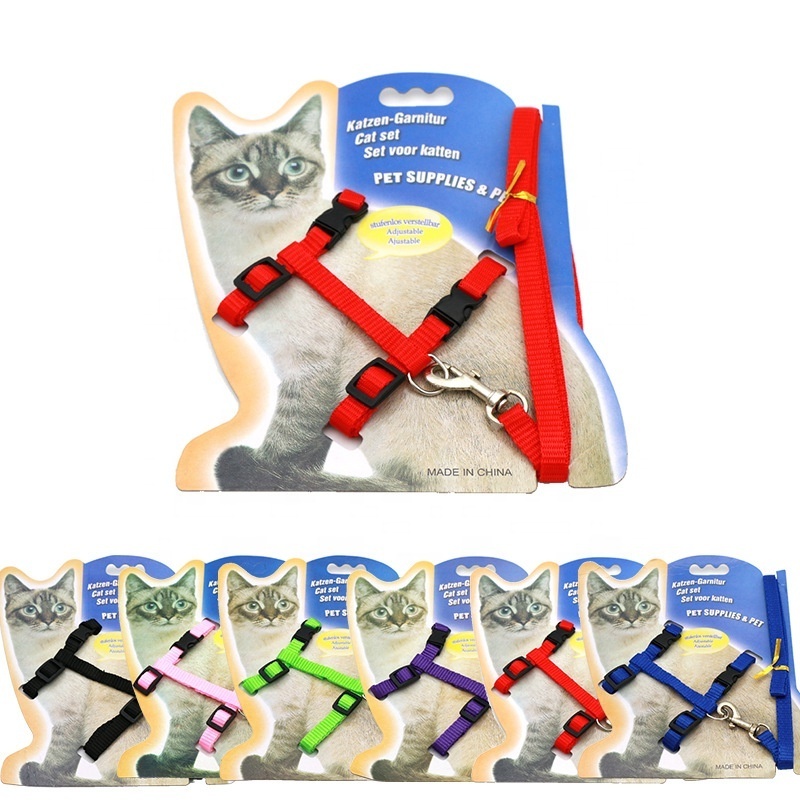 Pet Supplies Walking Travel Small Pet Dog Cat Harness And Leash Nylon Adjustable Cat Harness