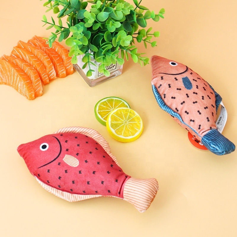 New Design Plush Fish Toy For Cats Health Safe Material Catnip Fish Shape Cat Toy