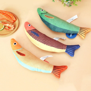 New Design Plush Fish Toy For Cats Health Safe Material Catnip Fish Shape Cat Toy