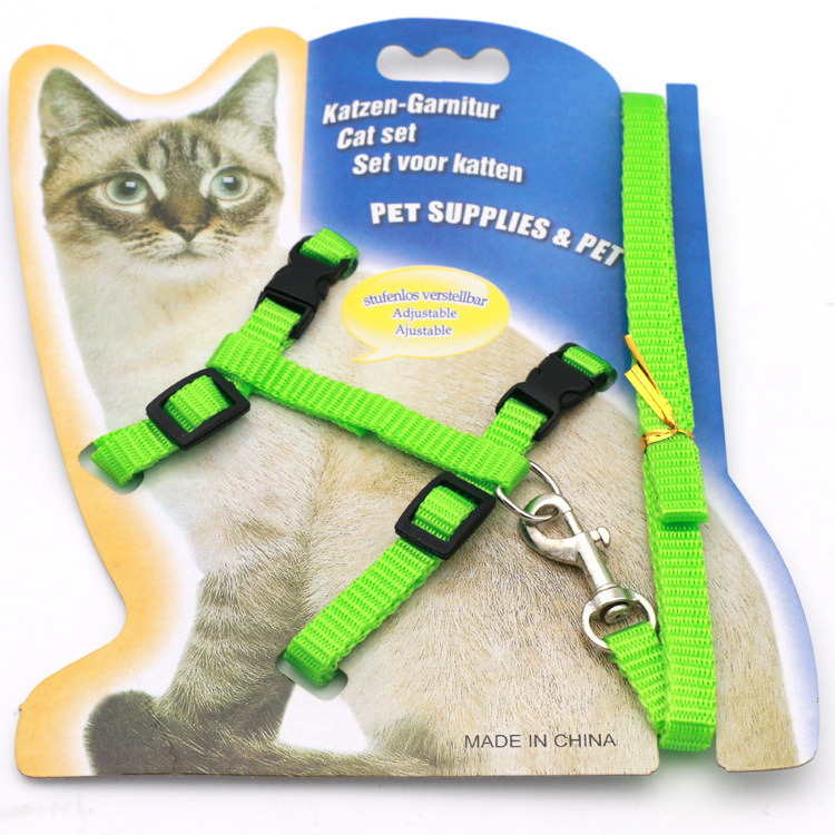 Pet Supplies Walking Travel Small Pet Dog Cat Harness And Leash Nylon Adjustable Cat Harness