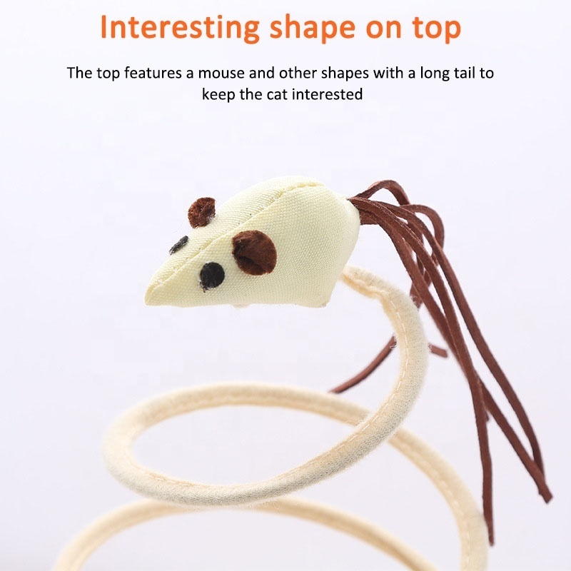 New Design Mouse Coil Spring Cat Toys Scratching Pad Sharpening Claws Teeth Sturdy Bite Resistant Toys For Cats