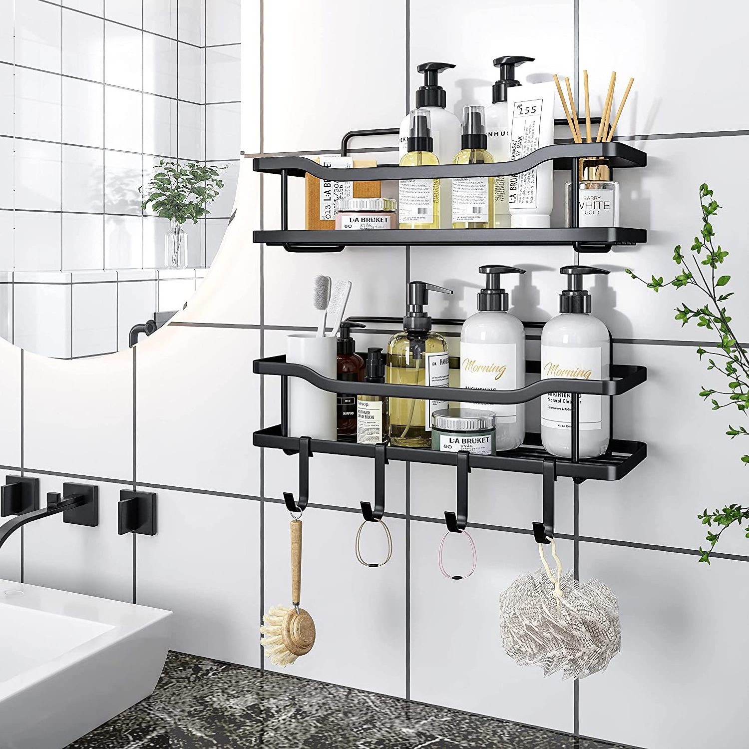 Hot Sell Stainless Steel Soap Rack Shower Caddy Organizers Bathroom Shelf Wall