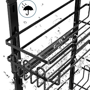 Simple Assemble Single Stainless Steel Bathroom Shower Shelf Hanging Storage Rack Over The Door Shower Caddy With Hooks