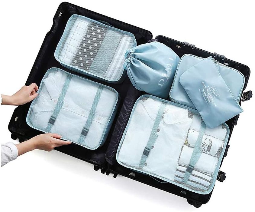 Customized Packing Cubes Travel Luggage Organizer with Clothes and Shoes Bags